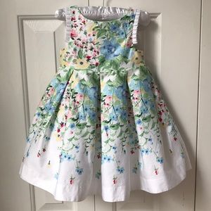 Janie & Jack Floral Sateen Dress